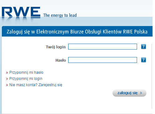 eBOK RWE – rejestracja logowanie innogy
